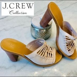 J. Crew Pink Blush Marlow Huarache Mule Sandals